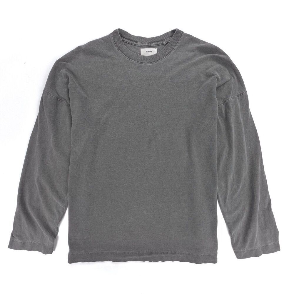 JOAH BROWN Vintage Oversized Long Sleeve Cotton Crew Minimal Clean Girl 90s Y2k